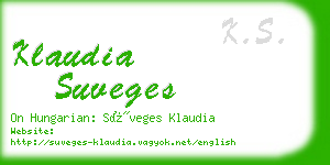 klaudia suveges business card